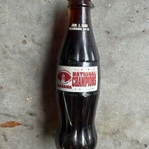 Coca-Cola National Champions Bottle with Red and White Label